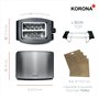 Korona 21250 Grille-pain double fente avec poches grillées | fentes extra larges pour rôtir américain | 4 sacs à pain réutilisab