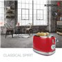 Korona 21668 Grille-pain | 2 tranches | Design rétro | Rouge | 6 niveaux de brunissage | Rétro | Décongélation, rôtir, réchauffe
