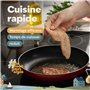kjøk Premium Attendrisseur de viande en alliage de zinc, chrome mat – Maillet à viande ou marteau à escalope, lave-vaisselle – M