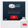 Artina Lot de 3 Premium 3D Canvas Toile Peinture 25x25 cm – FSC® Châssis Bois pour Toiles 100% Coton 380 g/m² Sans Acide – Toile
