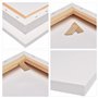 Artina Lot de 3 Premium 3D Canvas Toile Peinture 25x25 cm – FSC® Châssis Bois pour Toiles 100% Coton 380 g/m² Sans Acide – Toile