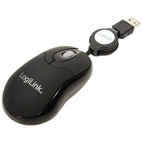 LogiLink ID0016 Souris Optique USB avec câble rétractable 800 Noir