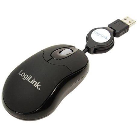 LogiLink ID0016 Souris Optique USB avec câble rétractable 800 Noir