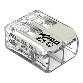 Wago 221-682 Lot de 50 bornes de connexion compactes 2 échelles 6 mm