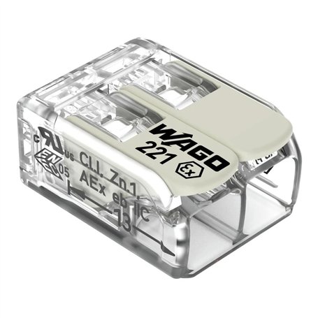 Wago 221-682 Lot de 50 bornes de connexion compactes 2 échelles 6 mm