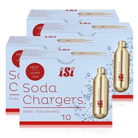 iSi Soda Chargers Lot de 4 capsules de soda pour eau pétillante 84 g