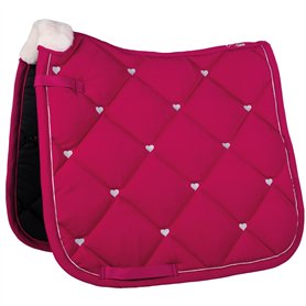 HKM Sweet Valentine Tapis de Selle Rose/Argent Taille unique