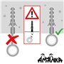 Kit de Fixation pour Fauteuil Suspendu Kit pour accrocher Chaise hamac balancelle à pendre Métal Robuste INCL Corde Mousqueton V