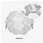 kwmobile Lampe Puzzle Suspension Plafond - Luminaire Abat-Jour Fleur avec Câble et Bague E27 - Lustre Chambre Salle à Manger Cui