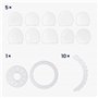 kwmobile Lampe Puzzle Suspension Plafond - Luminaire Abat-Jour Fleur avec Câble et Bague E27 - Lustre Chambre Salle à Manger Cui