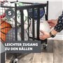 eluno Chariot de rangement mobile empilable pour ballons de football, volley-ball, basketball, handball, etc. avec 5 sangles d'u