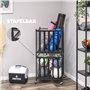 eluno Chariot de rangement mobile empilable pour ballons de football, volley-ball, basketball, handball, etc. avec 5 sangles d'u