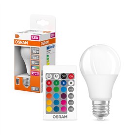 OSRAM Ampoule LED | Culot: E27 | Blanc chaud | 2700 K | 9 W | équivalent à 60 W | dépolie | LED Retrofit RGBW avec télécommande