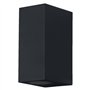 LEDVANCE Applique d'extérieur ENDURA Classic Square Updown, noir, culot GU10 (max 35W), peut être équipée d'une lampe normale ou