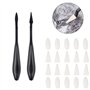 Ideen mit Herz Lot de 22 spatules avec applicateur en éponge - Outils DIY - Pour effets d'essuyage et ombrage - Pointus et ovale