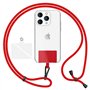 NALIA Chaîne universelle avec coussinet - Cordon pour coque de téléphone portable à bandoulière - Mousqueton de suspension en mé