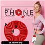 NALIA Chaîne universelle avec coussinet - Cordon pour coque de téléphone portable à bandoulière - Mousqueton de suspension en mé