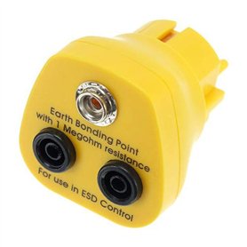 Safeguard Fiche de terre ESD EP1240-15 - 1 mm x 10 mm - Bouton pression - Jaune
