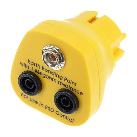 Safeguard Fiche de terre ESD EP1240-15 - 1 mm x 10 mm - Bouton pression - Jaune