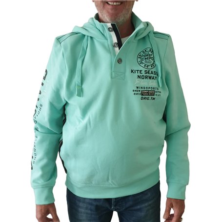 Camp David Sweat à capuche pour homme avec logo imprimé