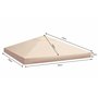 Quick-Star Toit de Rechange pour pavillon de Jardin 3 x 3 m
