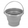 Navaris Seau Pliable 5L - Seau Portatif Usage Intérieur et Extérieur - Rangement Rétractable Idéal pour Camping Pêche Ménage Les