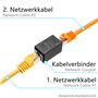 HB-DIGITAL Lot de 2 connecteurs de câble RJ45 CAT6A - Connecteur LAN - Câble réseau Ethernet - Câble patch - 2 prises RJ45 - Bli