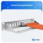 hb-digital Panneau de brassage modulaire à 12 ports pour module Keystone RJ45 10" CAT 5 CAT 6 CAT 7 pour armoire réseau LAN Prof