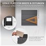 ML-Design Boîte aux Lettres 37x36,5x11 cm Anthracite/Optique Bois, en Acier, Boîte Postale avec Compartiment à Journaux/Courrier