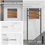 ML-Design Boîte aux Lettres Murale 37x37x11 cm, Anthracite/Façade Noir avec Aspect Bois, Acier, Boîte Postale avec Compartiment 
