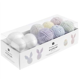 Rico Design Kit Crochet – Œufs de Pâques Ricorumi Nilli Nilli de Une décoration pascale moderne et colorée à réaliser soi-même