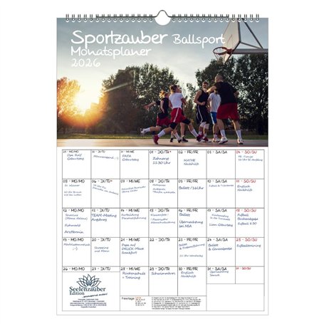 Sportzauber Calendrier 2026 pour sports de ballon
