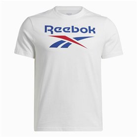 T-shirt à manches courtes homme Reebok Identity Big Stacked Logo Blanc