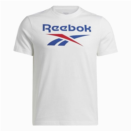 T-shirt à manches courtes homme Reebok Identity Big Stacked Logo Blanc