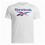 T-shirt à manches courtes homme Reebok Identity Big Stacked Logo Blanc