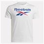T-shirt à manches courtes homme Reebok Identity Big Stacked Logo Blanc
