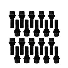 TRACER Lot de 20 boulons de roue coniques 60° M12 x 1