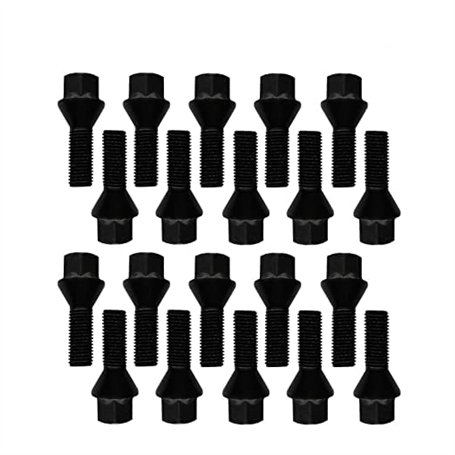 TRACER Lot de 20 boulons de roue coniques 60° M12 x 1