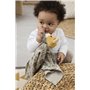 Sterntaler Träumli Ensemble Lion Léo - Doudou en molleton avec attache-tétine - Anneau en silicone et fermeture Velcro pour fixe