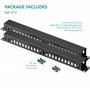 kwmobile Organiseur de câbles 1U 19" - 2X Panneau de Gestion des câbles Horizontal pour Rack 19 Pouces Horizontal 1U avec Couver