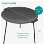 Navaris Plaque de Cuisson en Fonte - Grill pour Barbecue Plancha et Cheminée - Barbecue Gaz Électrique et Charbon - Plat Rond - 