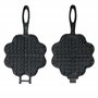 BBQ-Toro Gaufrier en fonte en forme de cœur | Gaufrier avec 2 tiges, Ø 15 cm | Gaufle Iron, gaufres en forme de cœur double en f