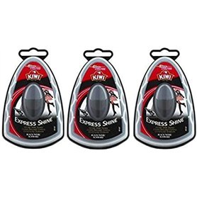 By 24x7 Kiwi Express Lot de 3 cires à chaussures en éponge Noir
