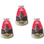 By 24x7 Kiwi Express Lot de 3 cires à chaussures en éponge Noir
