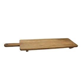 Plateau à saucisse XXL en bois naturel avec poignée env. 100 x 30 cm