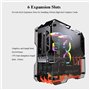 Boitier ATX Boîtier De Jeu, Boîtier De Jeu PC Moyenne Tour ATX/M-ATX/ITX - Port E/S Avant USB 3.0 - Panneau Latéral en Verre Tre