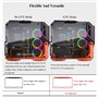 Boitier ATX Boîtier De Jeu, Boîtier De Jeu PC Moyenne Tour ATX/M-ATX/ITX - Port E/S Avant USB 3.0 - Panneau Latéral en Verre Tre