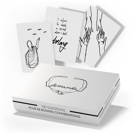 Demandu (Version FRANÇAISE Jeu de Cartes pour de Bonnes Conversations | Motifs artistiques | Jeu pour Couples