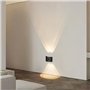 Almond Light Lampe Murale LED Aluminium avec Détecteur de Mouvement & Crépusculaire - Veilleuse Prise Automatique - Applique Plu