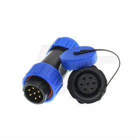 Hangton HE21 Connecteur d'alimentation 7 broches étanche pour l'aviation câble circulaire et prise de montage sur panneau pour L